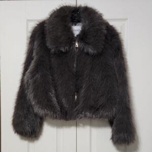 NWT Jason Wu Faux Fur Cropped Jacket. Size M